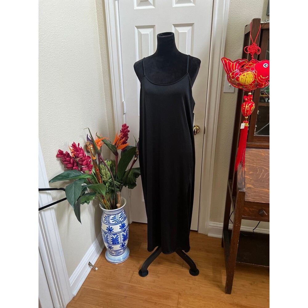 NWT Something Navy Essential Slip Dress NWT large black - Picture 3 of 10